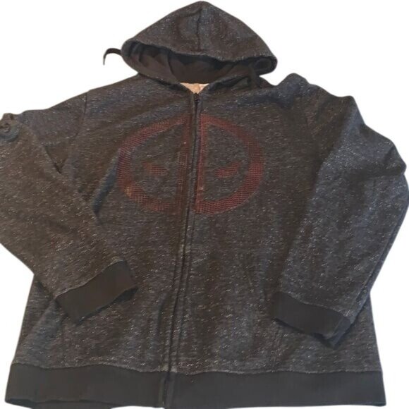 Marvel Deadpool Hooded Zip-Up Jacket L - Picture 1 of 10